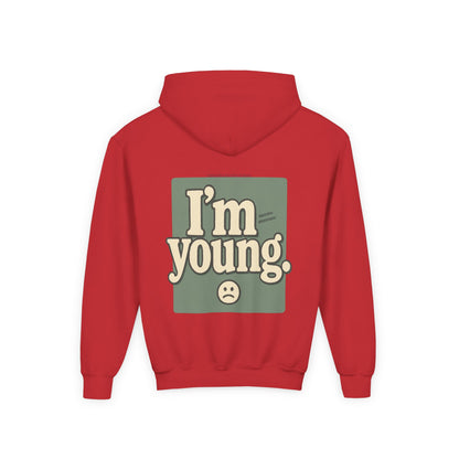 Youth Hoodie — WARNING, I'm YOUNG! - Premium Sweatshirt for Kids