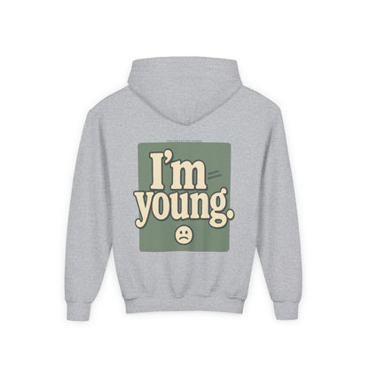 Youth Hoodie — WARNING, I'm YOUNG! - Premium Sweatshirt for Kids