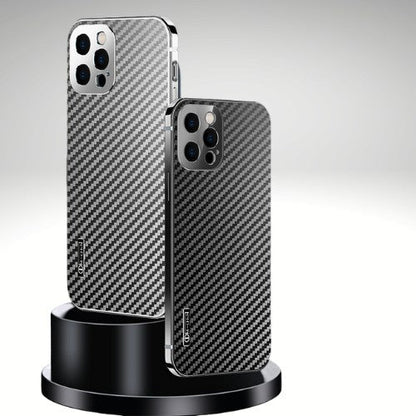 Carbon Fiber Stainless Steel Metal Coated Bumper Cases