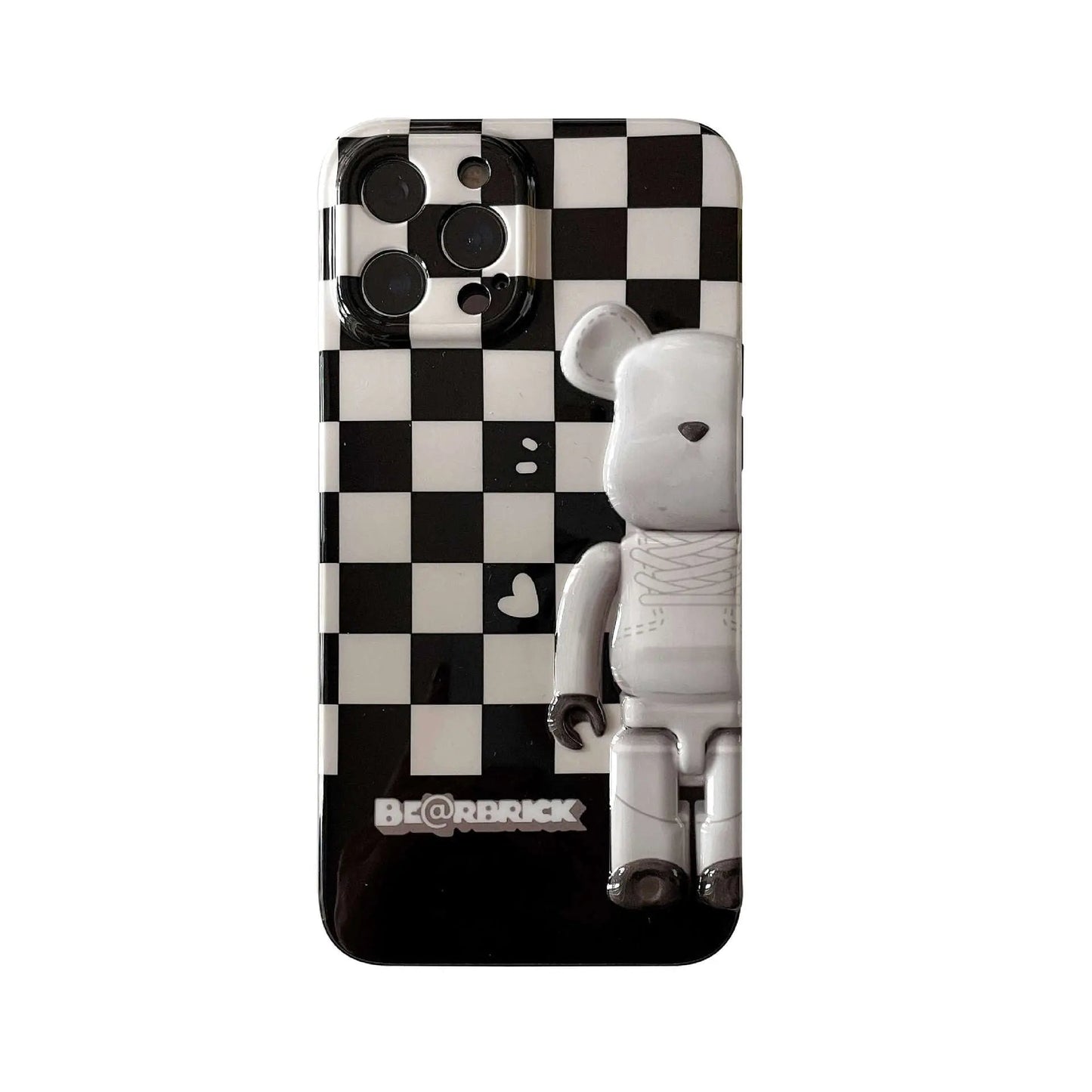 Smudged pink yellow blue bear suitable for Apple iPhone13pro max anti-fall 11/12 mobile phone shell xsmax/xr tide